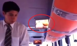 video porno por accidente en un autobús
